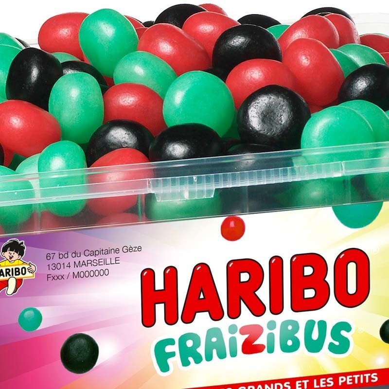 Bonbon Fraizibus Haribo boîte 300 pièces