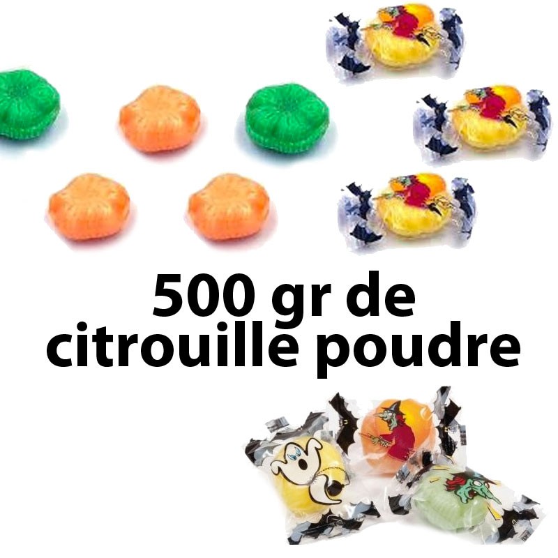 Citrouille poudre Halloween, sac de 500 gr