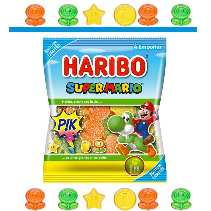 Haribo Polka Gummy et Réglisse - 30 Packs de 100gr - Bonbons et