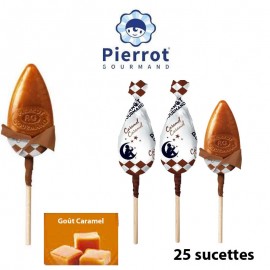 Sucettes plates au Caramel