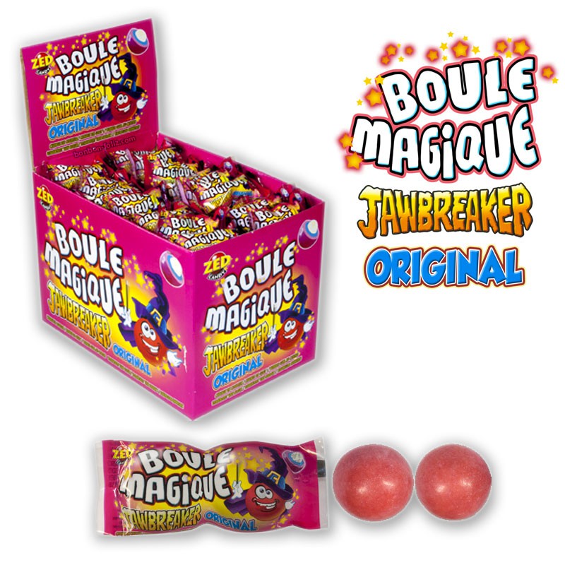 Bonbons dur avec centre de chewing gum, Boule Magique (175 g)