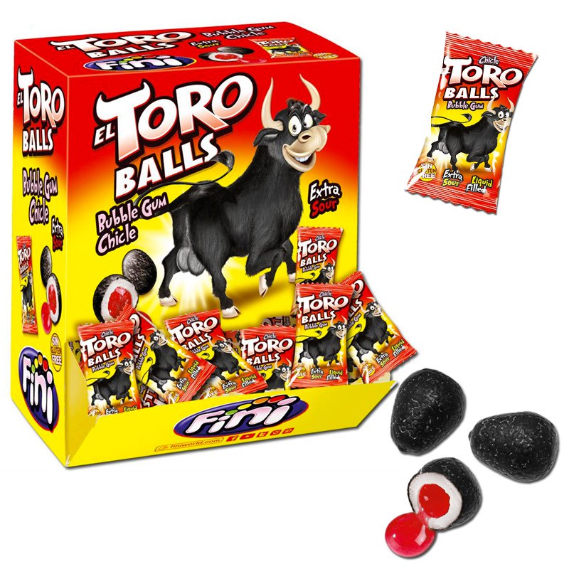 El toro Balls chewing gum Fini