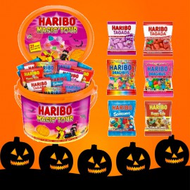 le seau spécial Halloween de bonbons Haribo