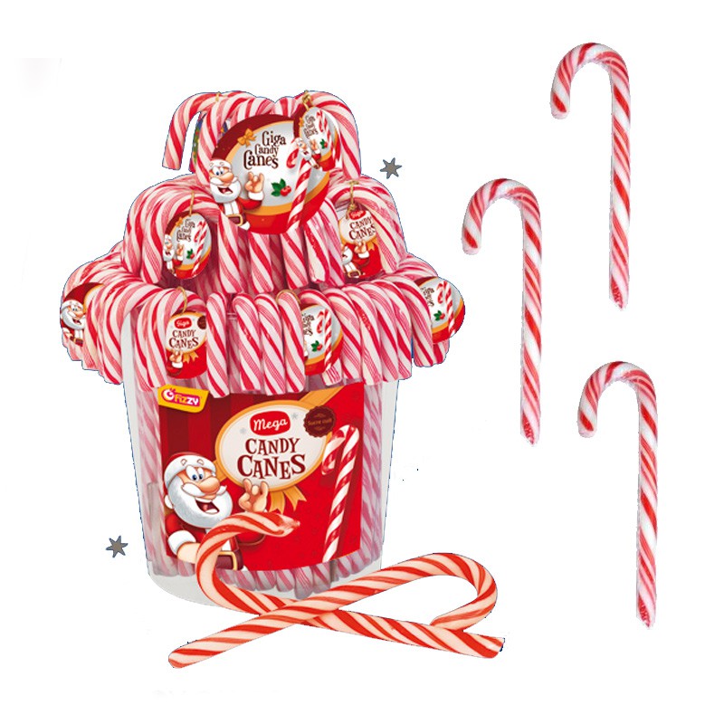 cane à sucre Noël, candy cane pour sapin Noël, bonbon rouge et blanc