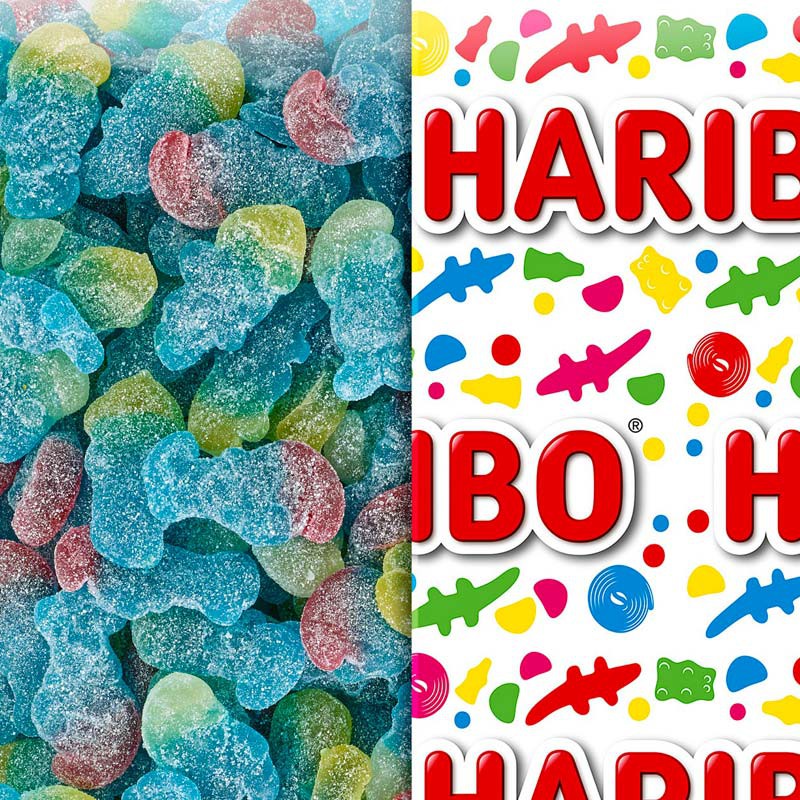 Haribo Dragibus bleu sachet de 2 Kg - Bar à bonbon bleu , bonbon