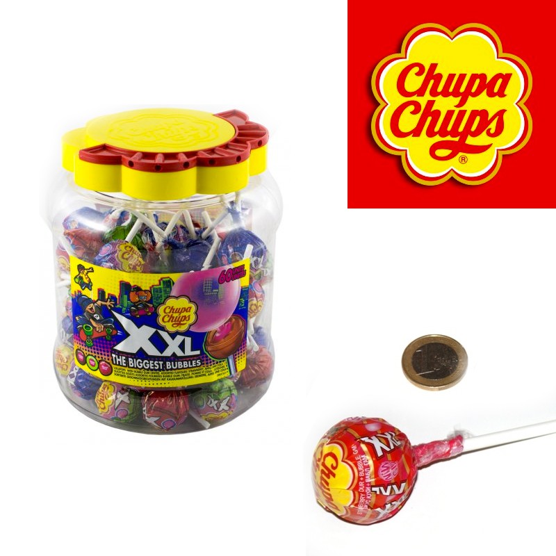 Sucettes Chupa Chups XXL avec chewing-gum,sucette chupa chups bubble