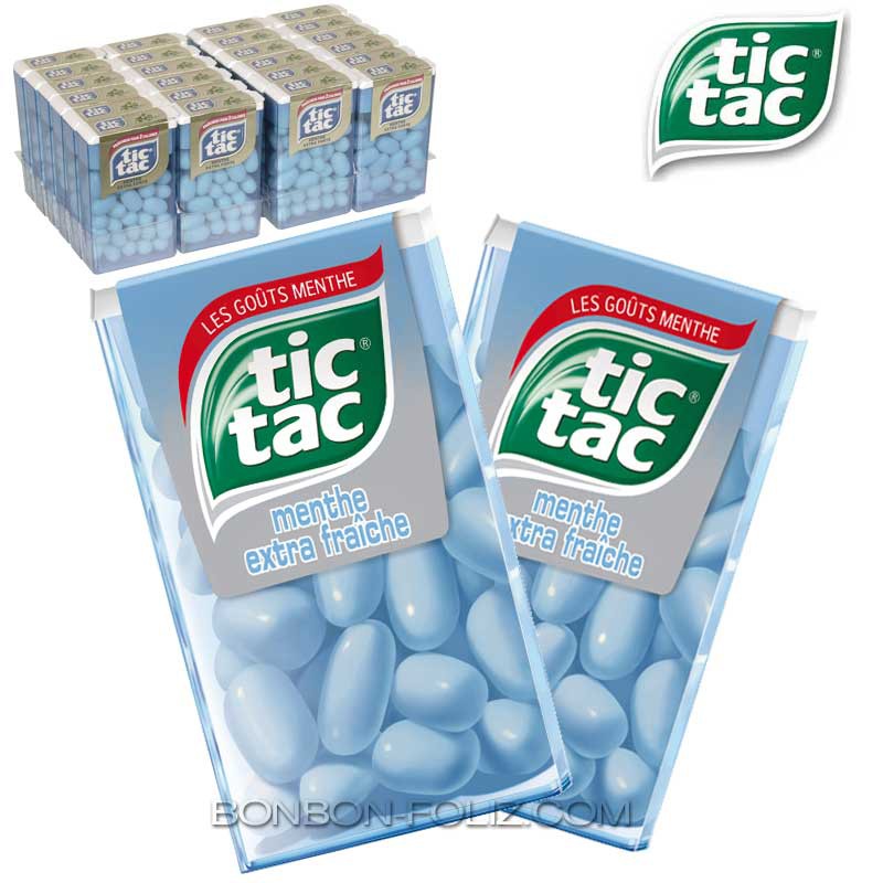 TIC TAC Menthe Extra fraîche,Pastilles menthe Rafraichissantes