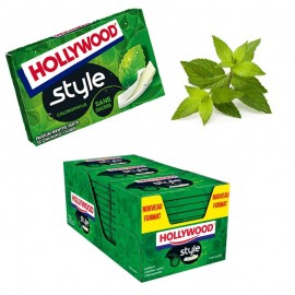 Hollywood Chewing-gum simple menthe verte s/sucres 