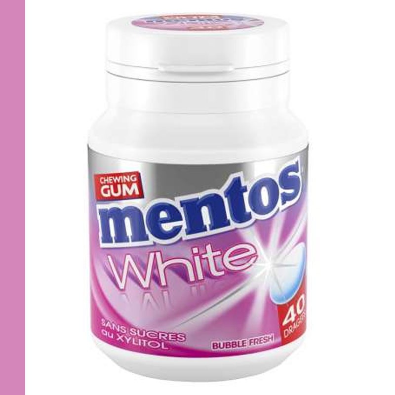 Mentos bottle white bubble