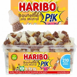 Cola Mistral Pik bouteille cola Haribo boîte