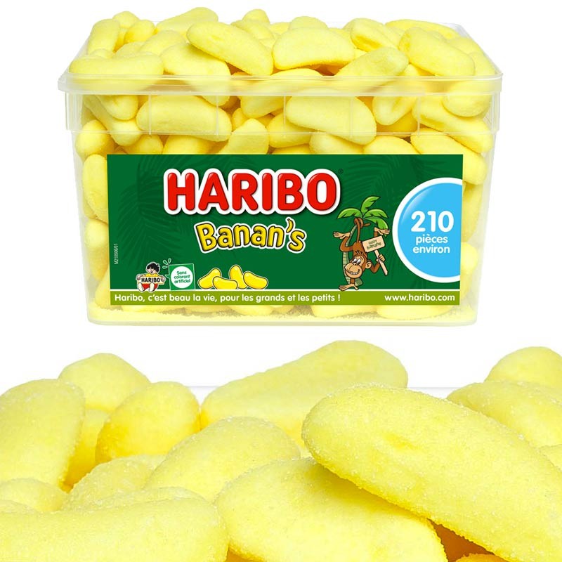 Banan's Haribo boîte 210 bonbons banane