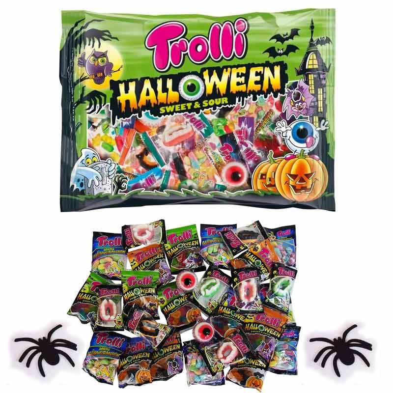 Halloween bonbon, sachet bonbons halloween, bonbon trolli halloween