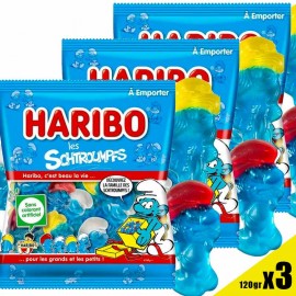 Les Schtroumpfs Haribo Lot 3 sachets 120gr