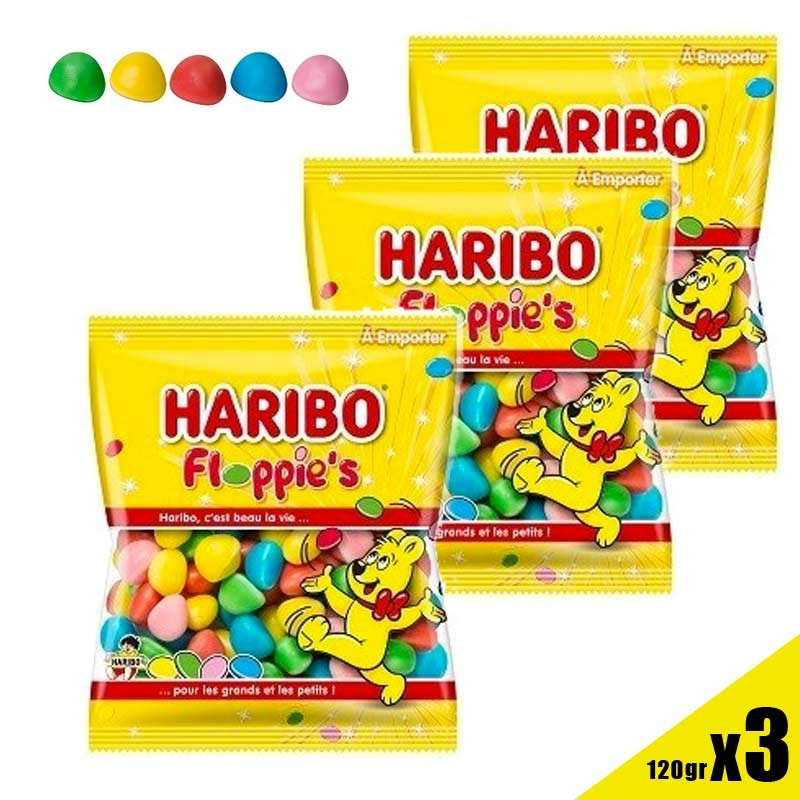 Haribo floppies 120 g - - Tous les produits bonbons aromatisés - Prixing