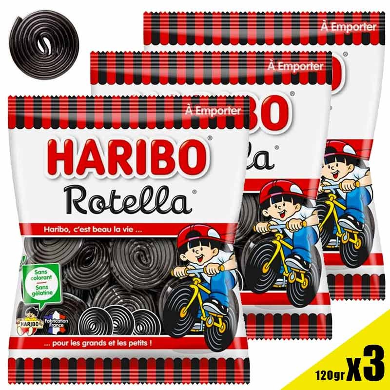 Haribo Rotella Réglisse - Pack de 200 x 9gr - Bonbons et Chewing Gum