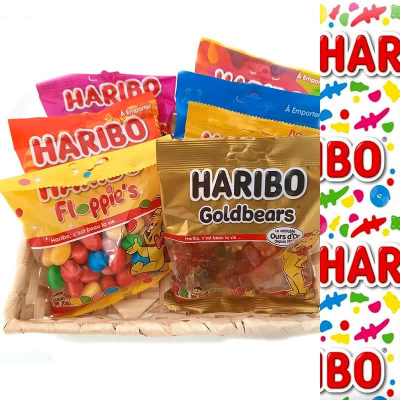 HARIBO Méga Fête Assortiment de bonbons mini sachets 26 sachets