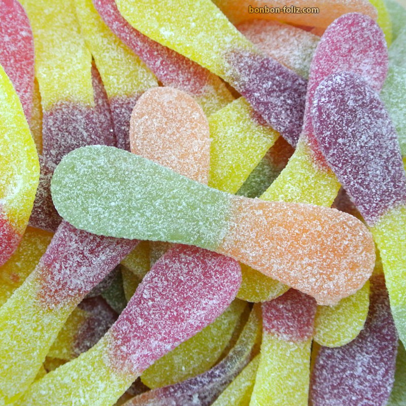 Gamme de bonbons acidulés, bonbon acide, bonbon piquant, têtes brûlées