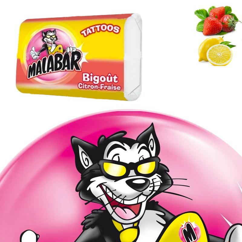 Malabar Bigoût Citron Fraise, 50 pièces