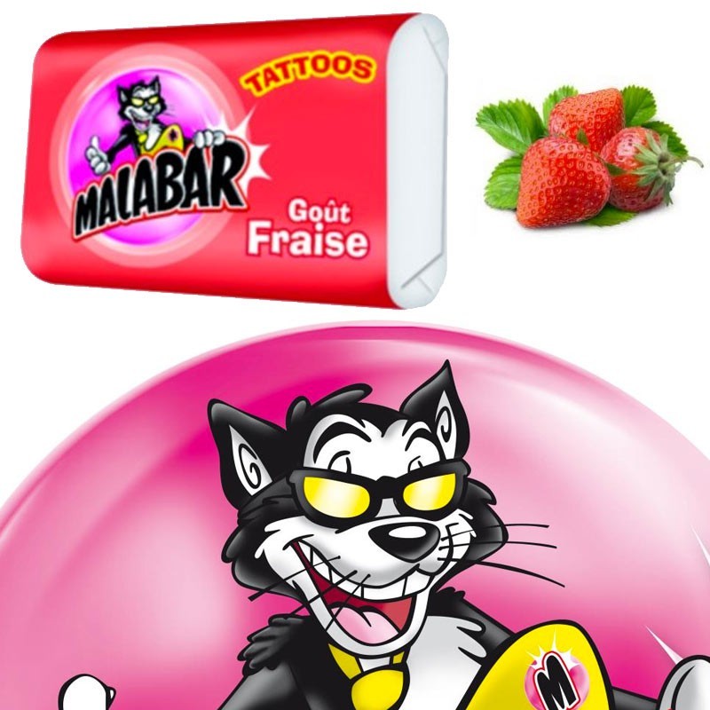 Malabar Goût fraise, 100 pièces