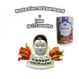 Sucettes Pierrot Gourmand + Buste Pierrot gourmand, 1 pièce