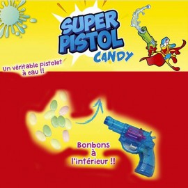 Super Pistol pistolet à eau et bonbons, 2 pièces