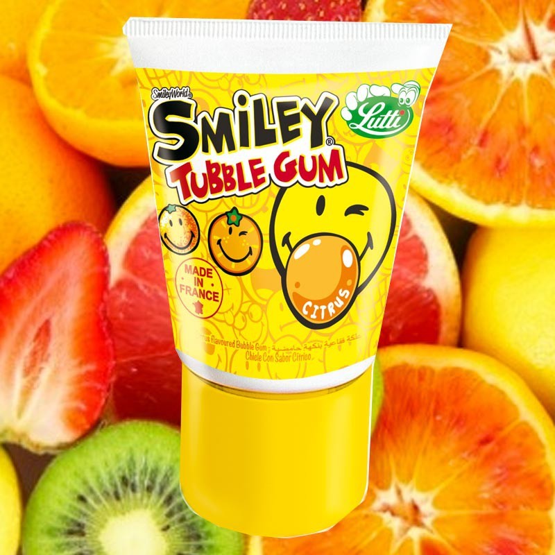 Tubble Gum Smiley Agrumes, 4 pièces Tubble Gum Smiley Agrumes, 4 pièces