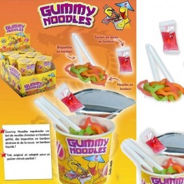 Gummy Noodles bonbon nouille avec baguettes, 12 pièces
