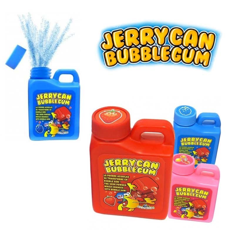 Jerrycan bubble gum poudre Brabo, 12 pièces