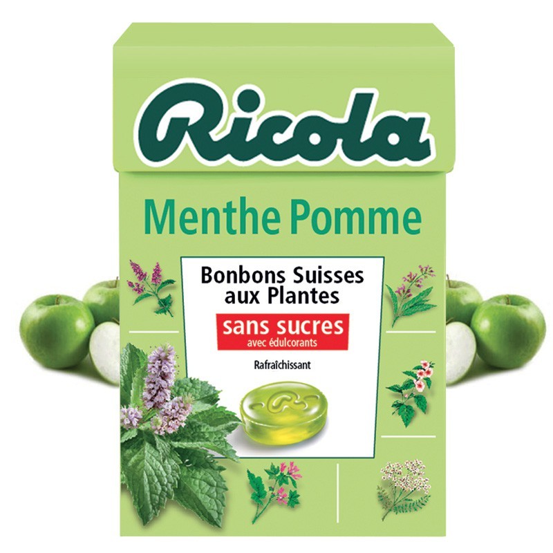 Bonbon Menthe Verte Sans Sucre Enveloppé