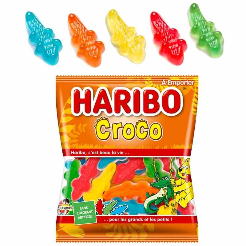 CROCO Haribo 2 Kg, bonbon croco haribo, sachet crocodile Haribo