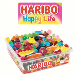 HARIBO Boïte de 600g Happy Box assortiment de bonbons