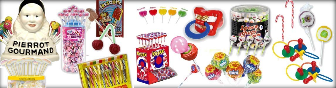 Sélection de bonbons sucettes,sucette Chupa chups,sucette fer de lance
