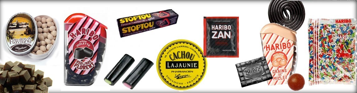 Gamme de bonbons réglisse, réglisse florent, pastille réglisse