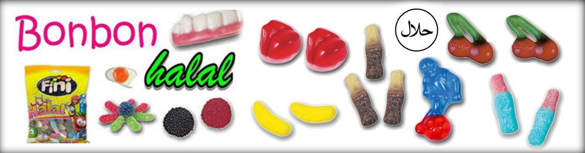 Bonbons certifiée Halal, confiserie Halal, bonbon halal, bonbon muslim