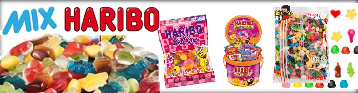 Les assortiments Haribo, mix de bonbon haribo en sachet ou boite