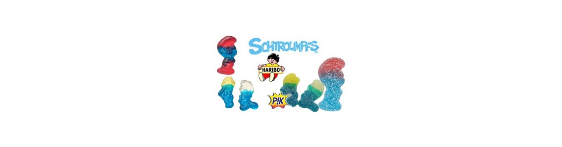 Les Schtroumpfs, bonbon schtroumpfs Haribo, schtroumpf pik haribo
